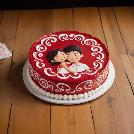 День святого Валентина: Торт «Тёплые объятия»