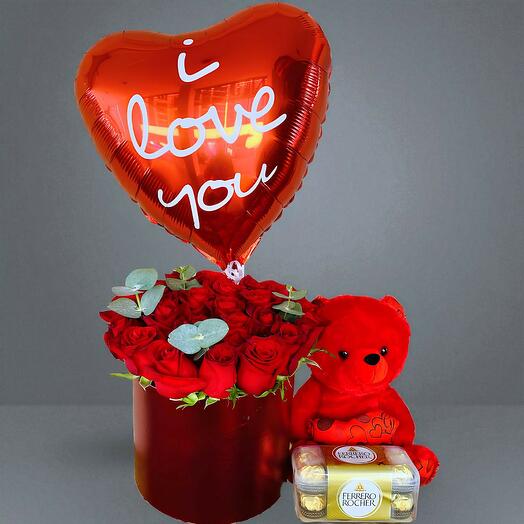 JE T'AIME Combo avec Chocolat   Peluche