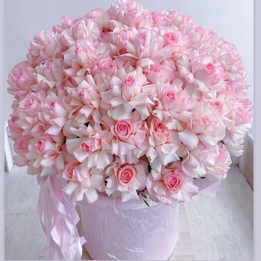 Soft Pink Garden Roses Box