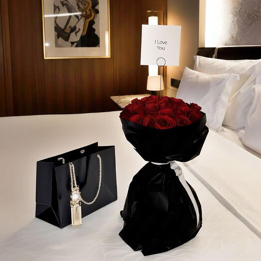 Romántico Lujoso Moderno Día De San Valentín Premium Ramo De Rosas