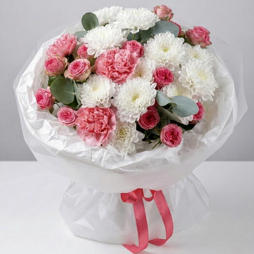 Микс сладких цветов – восхитительная цветочная композиция