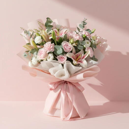 Нежно-розовый букет
