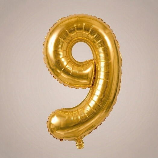 بالون هيليوم رقم 9 أزرق مقاس 32 بوصة – زينة أعياد الميلاد والذكرى | أبوظبي