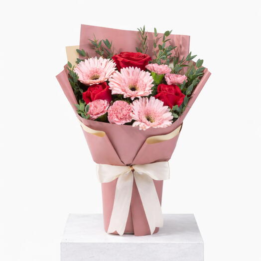 Рустикальный розовый галстук