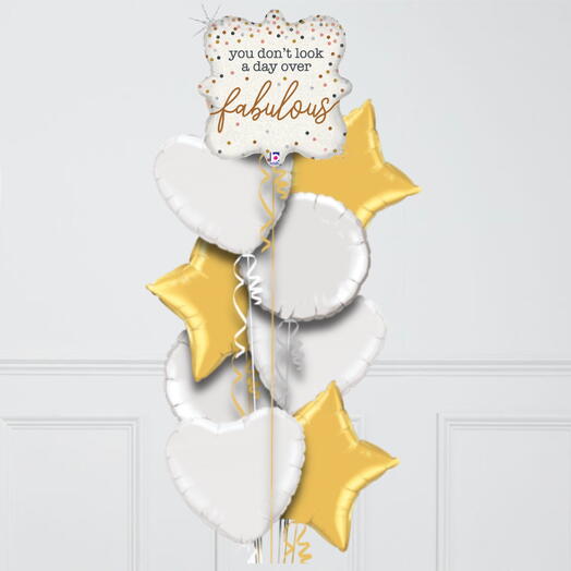 Fabulous Confetti Foil Balloon Bouquet 9 PCS