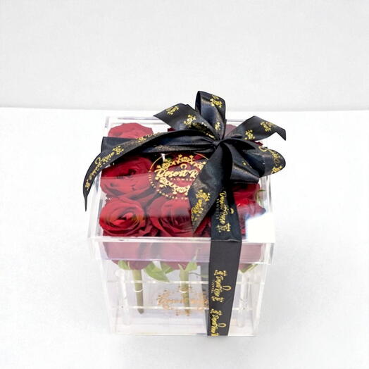 Signature Acrylic Box – 9 Roses