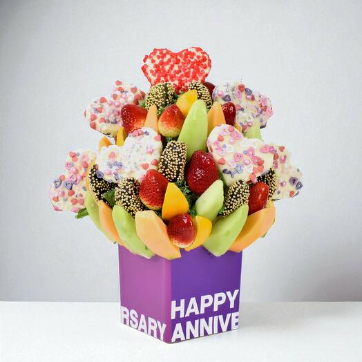 Happy Anniversary Fruit Arrangement