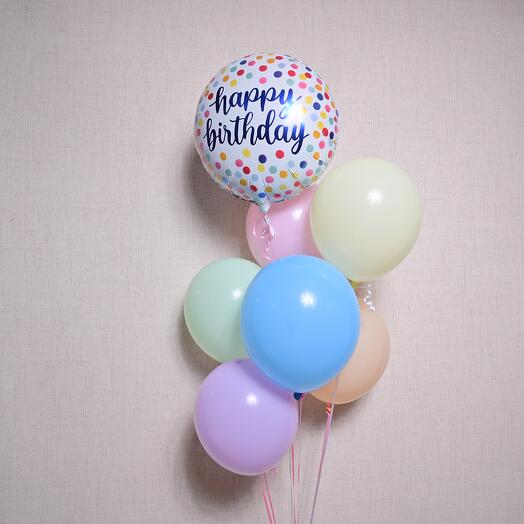 Happy Birthday Colorful Balloon Set  7014