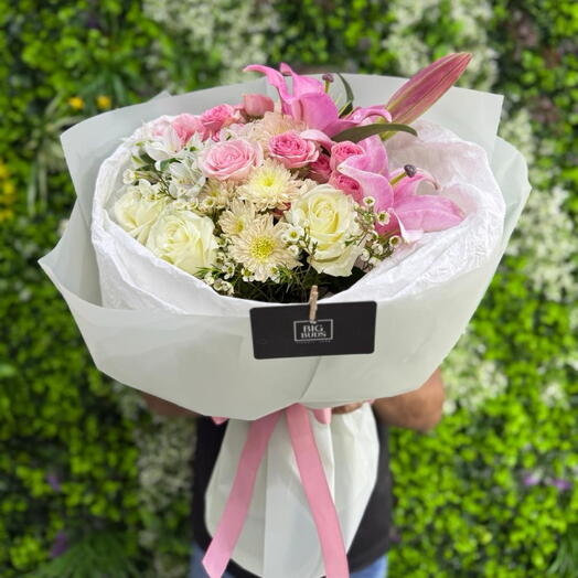 Букет Нежное Розовое Цветение Элегантности