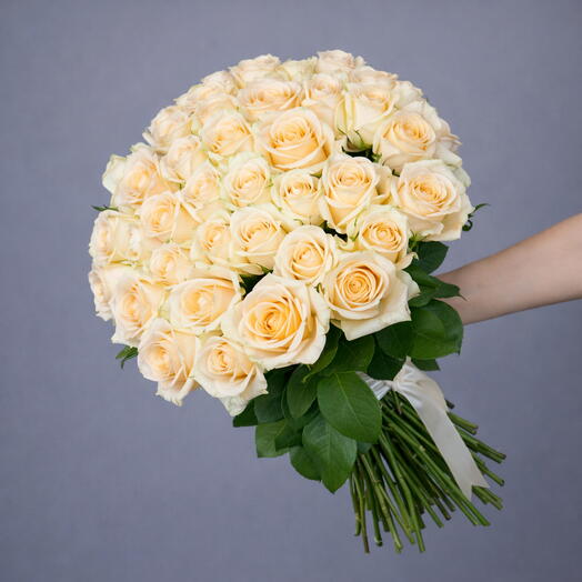 Éclat Pêche – Bouquet de 51 roses pêche