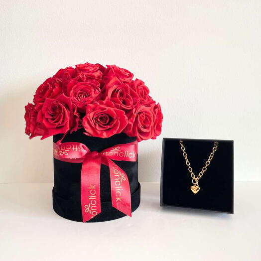 Розы   позолоченное ожерелье 18k подарочная коробка