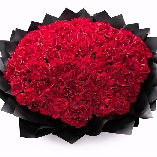 71 roses rouges luxueuses