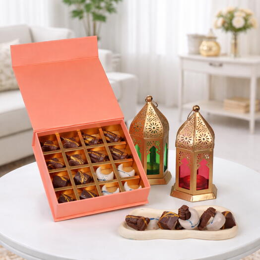 Lantern   Crescent Luxury Chocolate Box