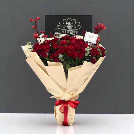 Crimson Harmony Bouquet