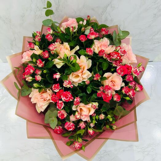 Fire work baby rose bouquet