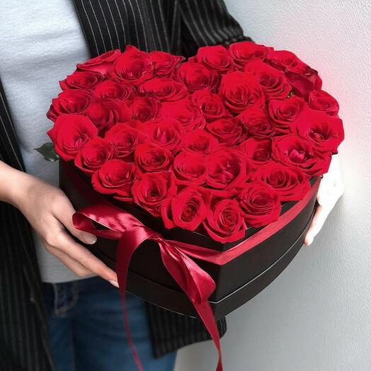 Heart-Shaped Love Rose Box