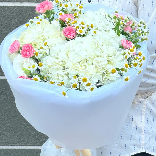 Topixs белый букет гортензий