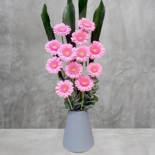 Ваза Venus Could с розовыми ромашками