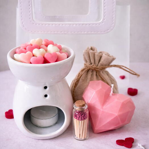 Подарочный набор аромаламп для восковых ароматизаторов ко Дню святого Валентина – соевый воск со сладким ароматом | Подарочный набор ко Дню святого Валентина