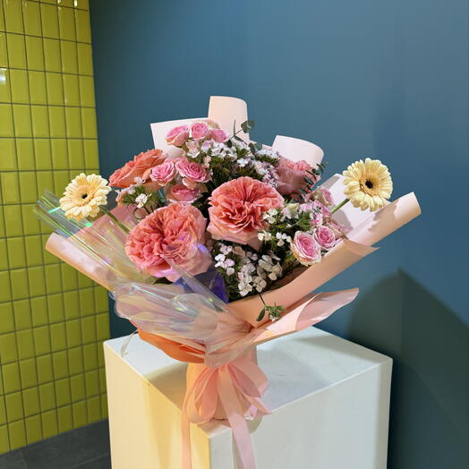 Pink bouquet - pink roses whisper