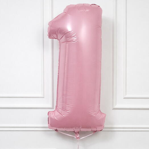 Pastel Pink Number Foil Balloon (0-9)