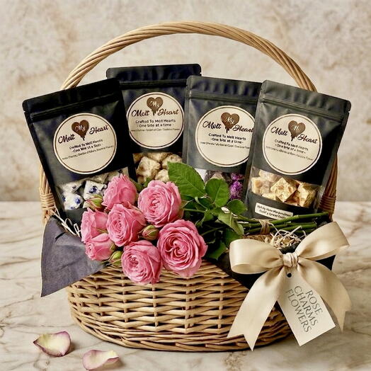 سلة هدايا صغيرة حلوة تذيب قلبي