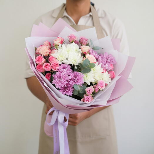 Rosy Bloom Chrysanthemum Bouquet