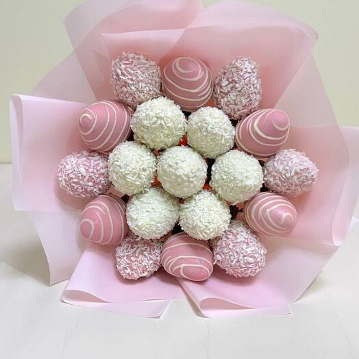 Bouquet of strawberries in chocolate 19pcs