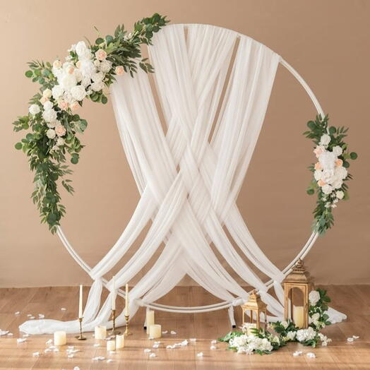 Arch mix live and artificial flowers