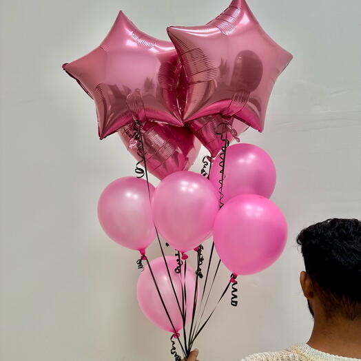 Lot de ballons roses