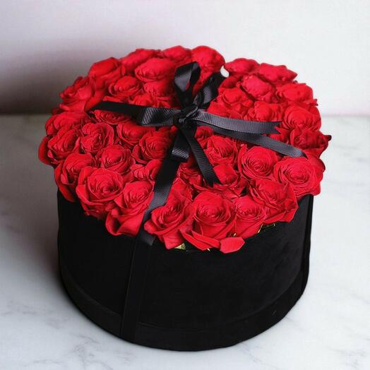 Red Roses in Velvet