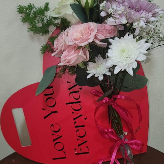 Large postcard with flowers