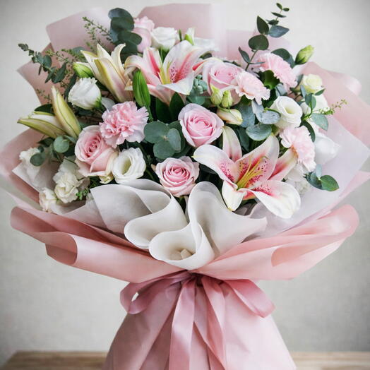 Pink   White Elegance Bouquet