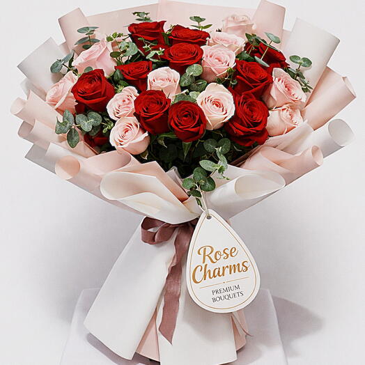 21 Rosas Mixtas Rojas   Rosadas – Romántico Económico