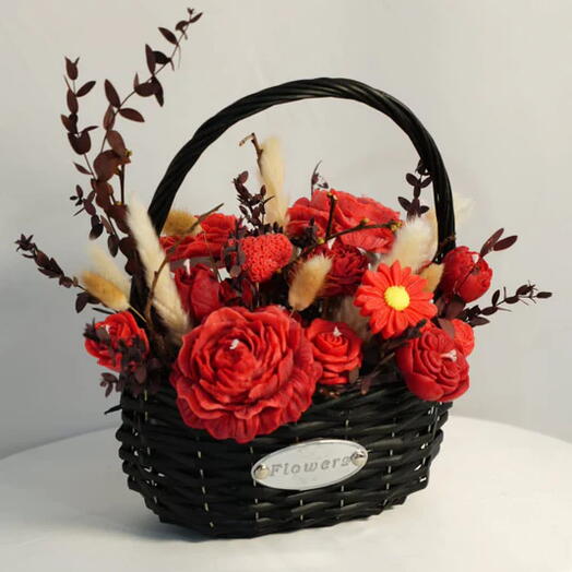 Ruby Blossom Candle Bouquet