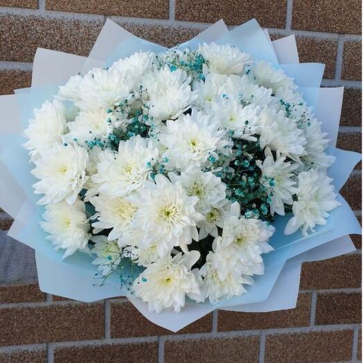 White Chrysanthemum Bouquet-528