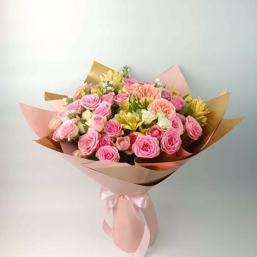 Luxury Pink Rose Bouquet - 1105
