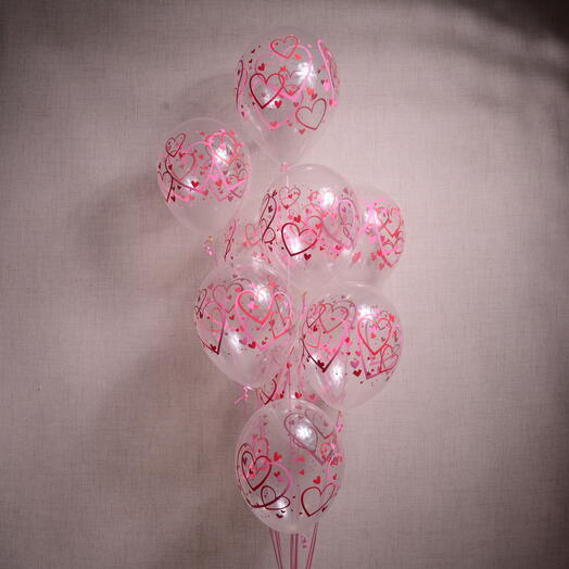 Heart Printed Balloons (Set of 11)  6212