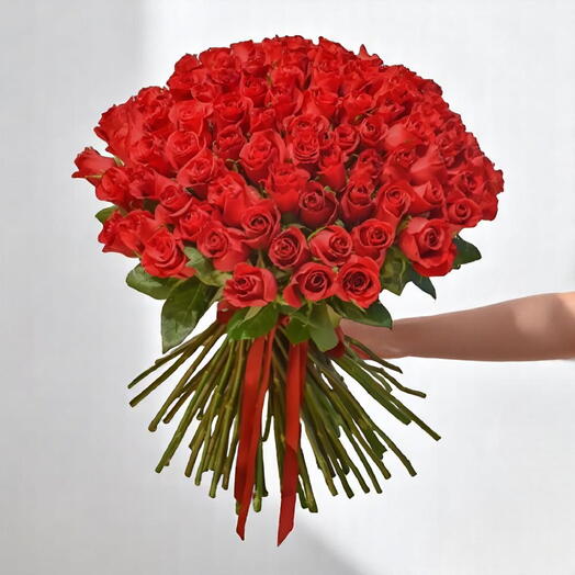 101 Red Roses Hand-Tied Bouquet