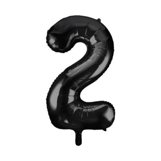 Giant Black Number 2 Balloon