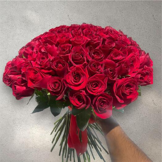 Bouquet of 51 red roses premium bloom
