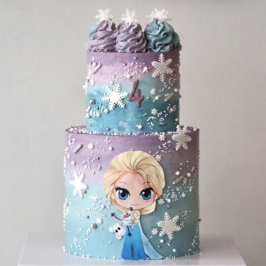 Милая мультяшная тема Эльзы для твоей малышки