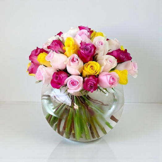 Pastel Roses Bowl