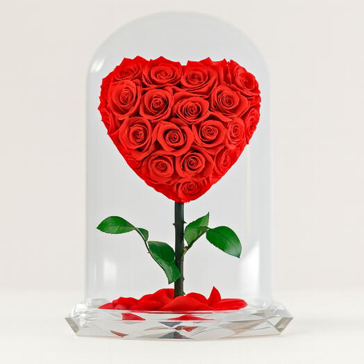 FForever rose red heart