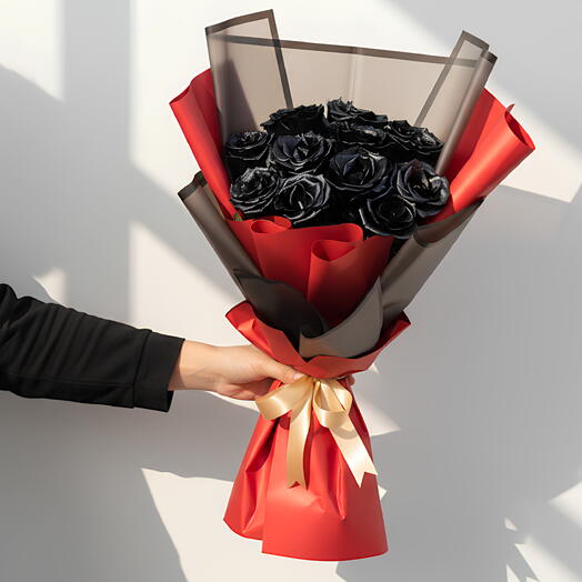 11 Midnight Elegance Black Roses