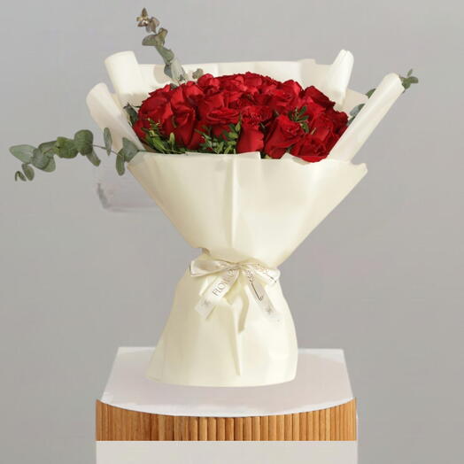 Demande en mariage _ Bouquet de luxe rouge 51 pour anniversaire ou fête d'anniversaire
