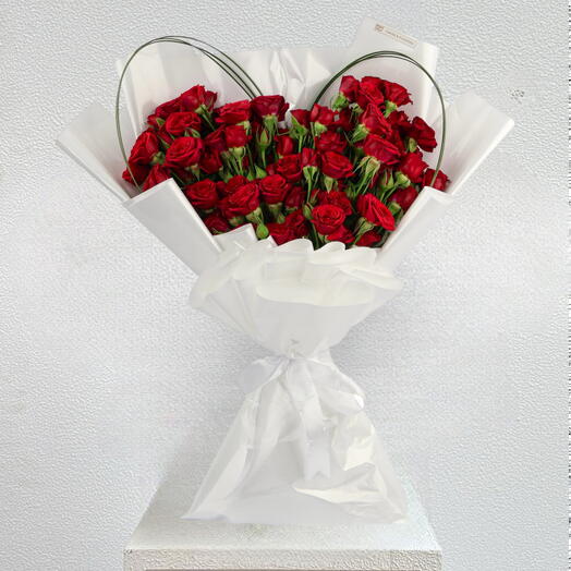 Merry _ Red Spray Rose Luxurious Bouquet For Anniversary or valentine s