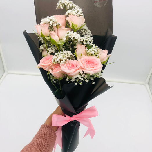 Sweet Sarah Baby Roses Small Bouquet HPF214