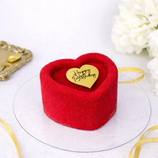 Bento cake "Happy Birthday" (heart)