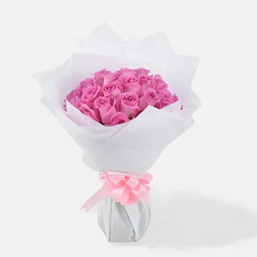 Love Confession _ 25 Pink Rose Bouquet For Her